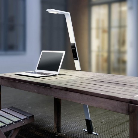 Mobile floor standing desk light