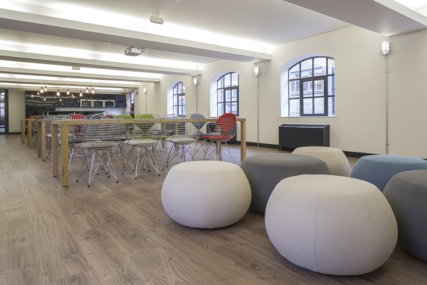Office floor with office stools