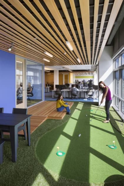 Indoor putting green