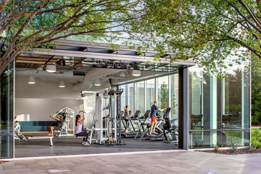 Gym and workout area